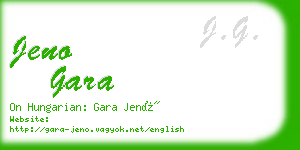 jeno gara business card